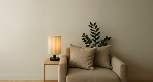 imperia lamp in an aesthetic clean minimalist room