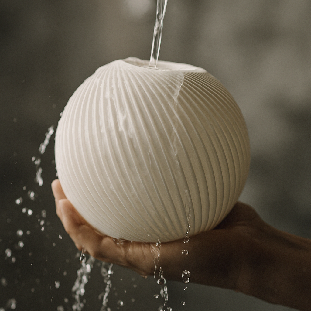 Lampenschirm unter Wasser abwaschen