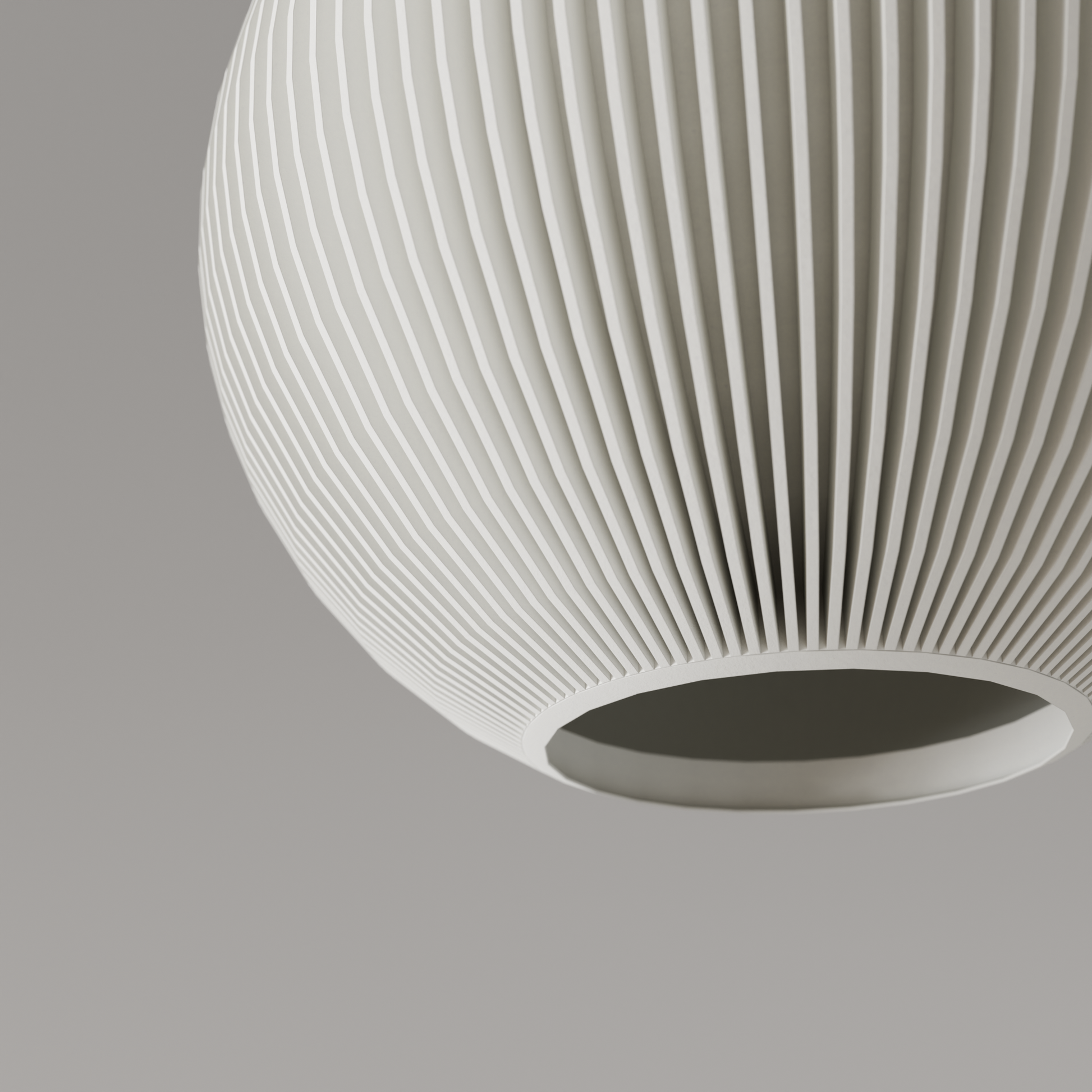 3D-gedruckte Antares Hängelampe in elegantem Beige