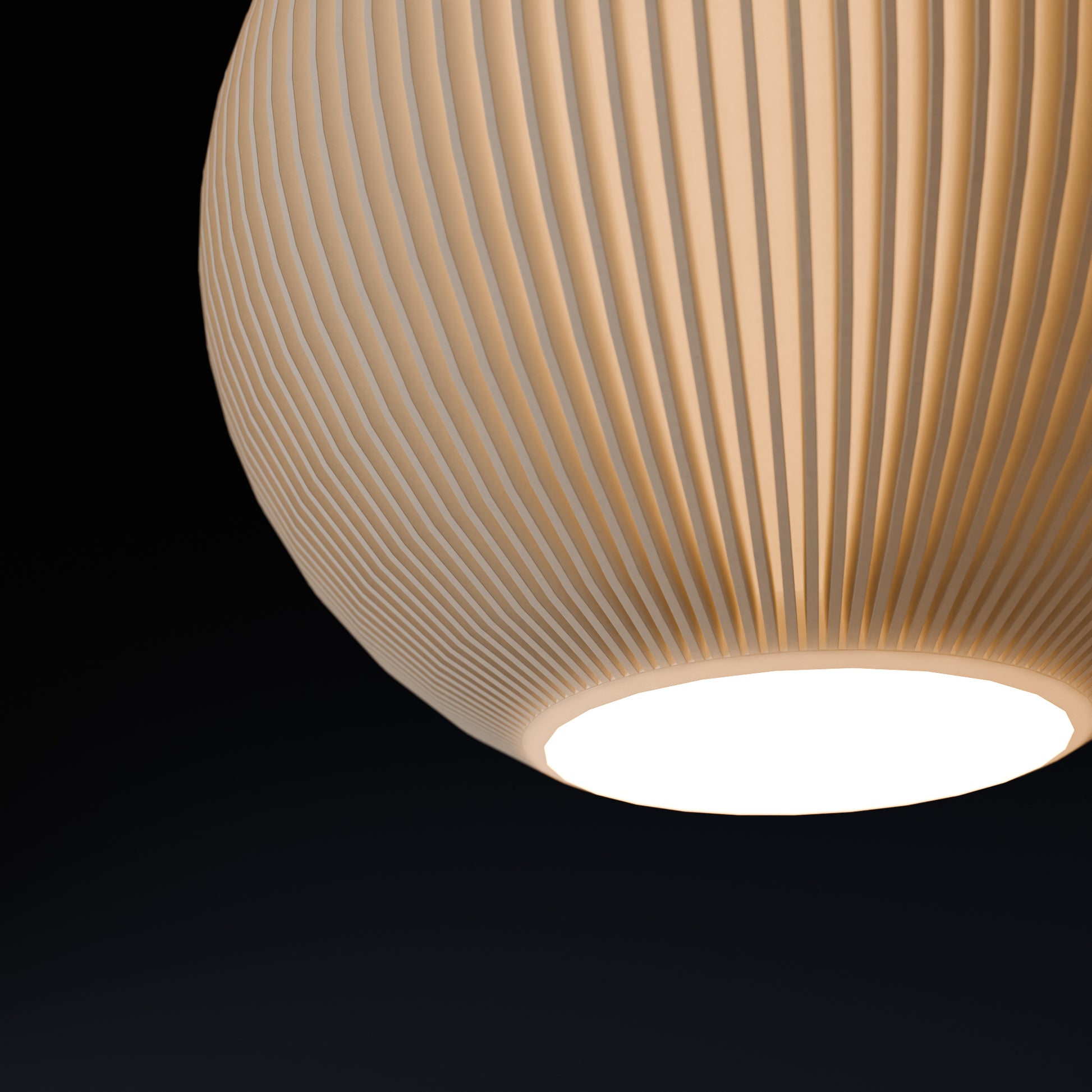 Antares Hängelampe in zeitlosem, skulpturalem Design mit warmen Leuchten