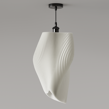 3D-gedruckte Helios Hängelampe mit organischem Origami Muster
