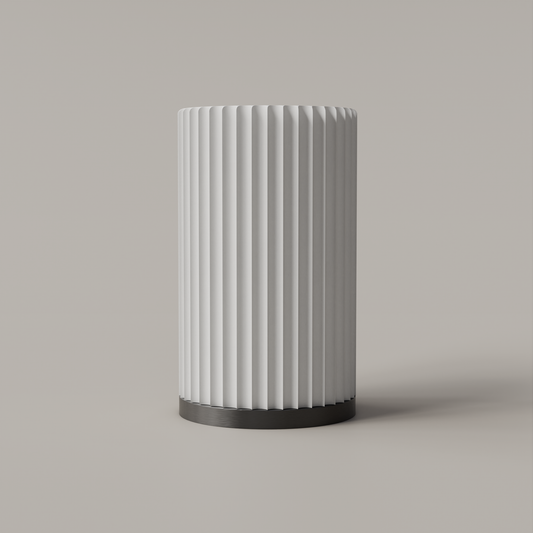 Imperia Nachttischlampe in Weiß aus 3D-Druck, modernes Design